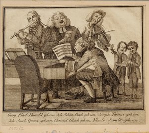 Georg Friedrich Haendel, Johann Sebastian Bach, Giuseppe Tartini, Johann Joachim Quantz, Christoph W door Unbekannt