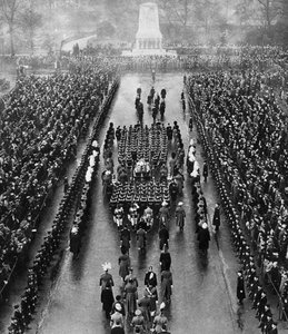 Begrafenisstoet van George V op de Horse Guards Parade, Londen, 28 januari 1936