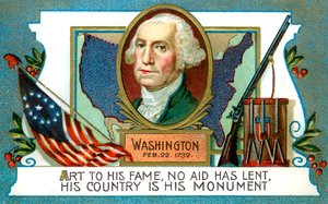 George Washington 1732-1799, Amerikaanse president, 18e eeuw door Unbekannt
