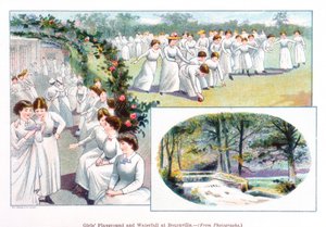 Meisjesspeelplaats en Waterval in Bournville, 1892