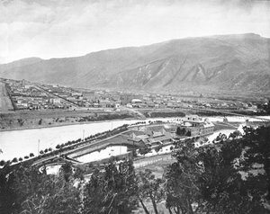 Glenwood Springs en badhuis, Colorado, VS, ca. 1900 door Unbekannt