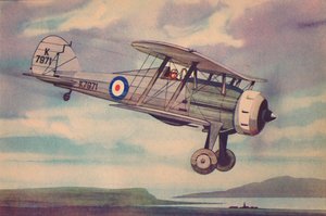 Gloster Gladiator jachtvliegtuig door Unbekannt