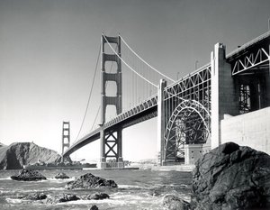 Golden Gate Bridge 1950, Californië door Unbekannt