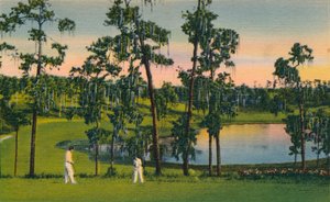 Golfen, een jaarrond sport in Florida, ca. 1939 door Unbekannt