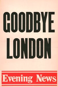 Vaarwel Londen, Evening News-poster door Unbekannt