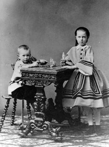 Grootvorst Sergei Alexandrovich en Grootvorstin Maria Alexandrovna van Rusland, 1860 door Unbekannt