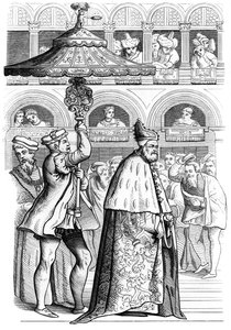Grote processie van de Doge, Venetië, Italië, 16e eeuw, 1849