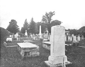 Graven van Jonathan Edwards en Aaron Burr, Princetown, New Jersey, VS, ca. 1900