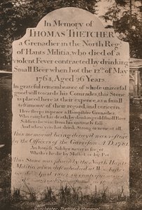 Grafsteen van Thomas Thetcher, Winchester Cathedral, Hampshire, begin 20e eeuw