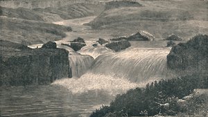 Grote Watervallen van de Yellowstone Rivier, 1873, 1883 door Unbekannt