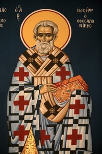 Grieks-orthodox icoon met Sint Jozef van Thessaloniki door Unbekannt