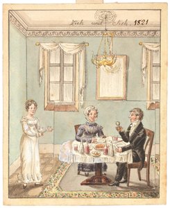 Wenskaart, 1821 door Unbekannt