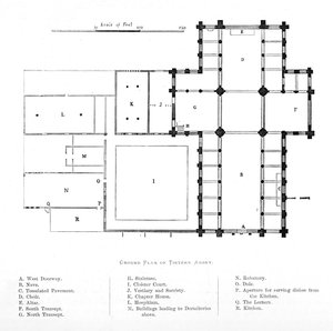 Grondplan van Tintern Abbey, 1897 door Unbekannt