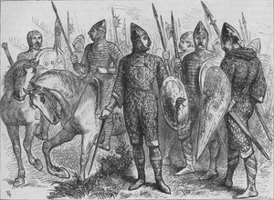 Groep Normandische soldaten A.D. 1066, ca. 1880