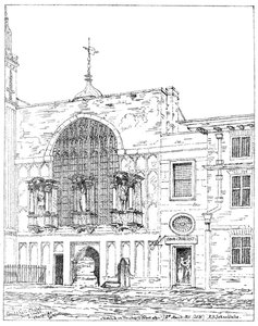 Guildhall Chapel, King Street, Cheapside, Londen, 1886