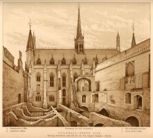 Guildhall noordzijde, City of London door Unbekannt