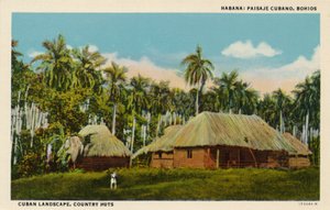 Habana: Paisaje Cubano, Bohios. Cubaans Landschap, Landelijke Hutten, ca. 1910