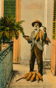 Habana. Tabaksverkoper. Tabaksstraatverkoper, ca. 1910 door Unbekannt