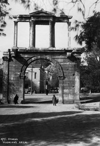 Boog van Hadrianus, Athene, Griekenland, ca. 1920s-1930s door Unbekannt
