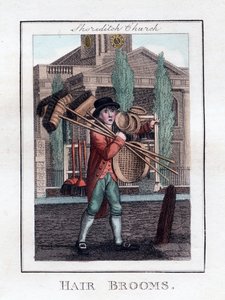 Haarbezems, Shoreditch Kerk, Londen, 1805 door Unbekannt