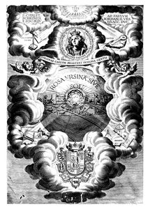 Half-titel van Rosa Ursina, door Christopher Scheiner, 1630