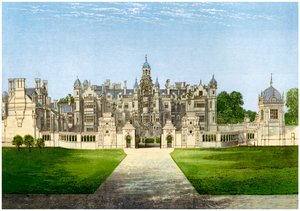 Harlaxton Manor, Lincolnshire, huis van de familie Gregory, c1880