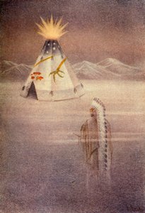 Hij beschreef een grote tipi, 1914 door Unbekannt