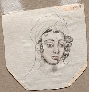 Hoofd van een jonge man, begin 1800s door Unbekannt