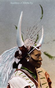 Hoofdtooi van een Ricksha-jongen, Durban, 1917 door Unbekannt