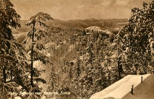 Zware sneeuwval nabij Kasumti, Simla, ca. 1918-ca. 1939 door Unbekannt