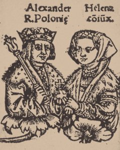 Helena Ivanovna van Moskou met Alexander Jagiellon, 1519 door Unbekannt
