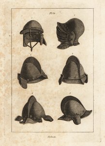 Helm met neerklapbaar vizier in de Tower of London, dubbelgebarreerde helm en salet met oorstukken door Unbekannt