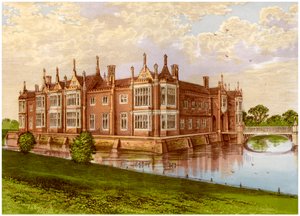 Helmingham Hall, Suffolk, huis van Baron Tollemache, ca. 1880