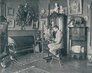 Henri Gervex in zijn atelier, ca. 1897