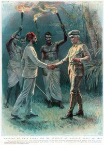 Henry Morton Stanley, Welshe journalist en ontdekkingsreiziger, ontmoet Emin Pasha in Kavalli, 29 april 1888