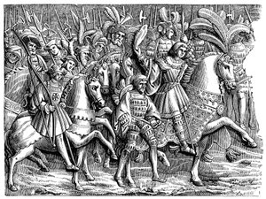 Hendrik VIII in het Veld van het Gouden Laken, 1520