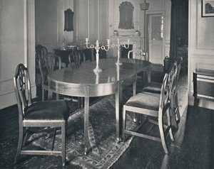Hepplewhite Mahonie Eetkamermeubilair, 1760-1770, 1928 door Unbekannt