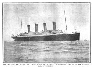 Haar eerste en laatste reis: de Titanic passeert de Solent op woensdag 10 april