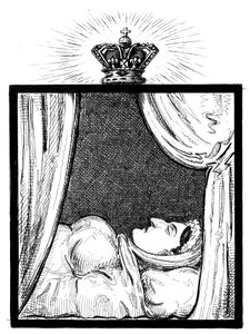 Hare Majesteit Koningin Caroline zoals ze verscheen enkele uren na haar overlijden, ca. 1821 door Unbekannt