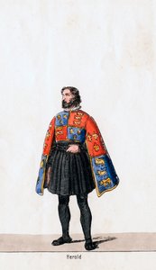 Heraut, kostuumontwerp voor Shakespeares toneelstuk, Henry VIII, 19e eeuw door Unbekannt