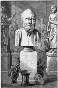 Hippocrates van Kos, oude Griekse arts, 1866 door Unbekannt