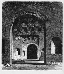 Geschiedenis van het Oude Rome. Aula Palatina is een Romeins paleis basiliek gebouwd door keizer Constantijn (AD 306-337) aan het begin van de 4e eeuw. door Unbekannt