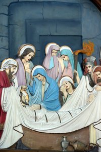 Ho Chi Minhstad. St Philip kerk (Huyen Sy Kerk). Begrafenis van Jezus. Ho Chi Minhstad. Vietnam door Unbekannt