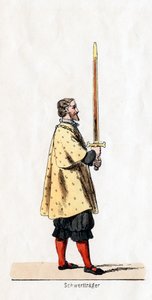 Houder van een zwaard, kostuumontwerp voor Shakespeares toneelstuk, Henry VIII, 19e eeuw door Unbekannt