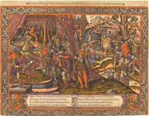 Holofernes ondervraagt Achior, ca. 1575