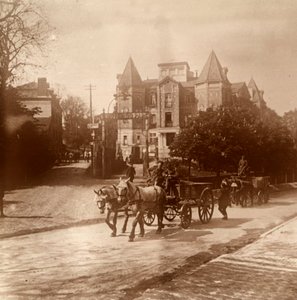Paard-en-wagen ambulance, België, ca. 1914-ca. 1918