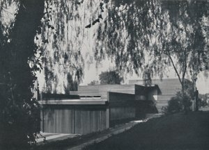 Huis in Los Angeles door Richard J Neutra - Het uitzicht vanaf de weg, 1942