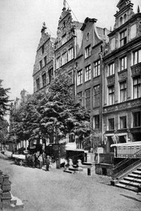 Huizen aan de Brodbankengasse, Danzig, ca. 1922 door Unbekannt