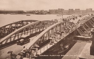 Howrah drijvende brug, Calcutta, ca. 1905 door Unbekannt