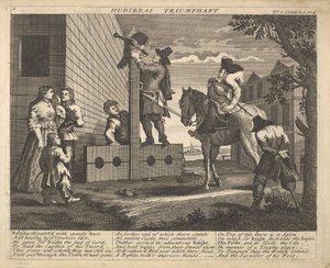 Hudibras Triomfantelijk Plaat 4: Illustraties bij Samuel Butlers Hudibras door Unbekannt